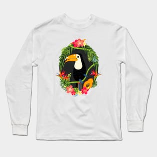 Toucan in the jungle Long Sleeve T-Shirt